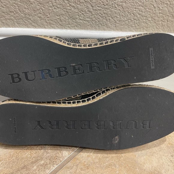 BURBERRY  STRIPPED WOVEN HODGESON ESPADRILLES FLATS - Picture 6 of 7